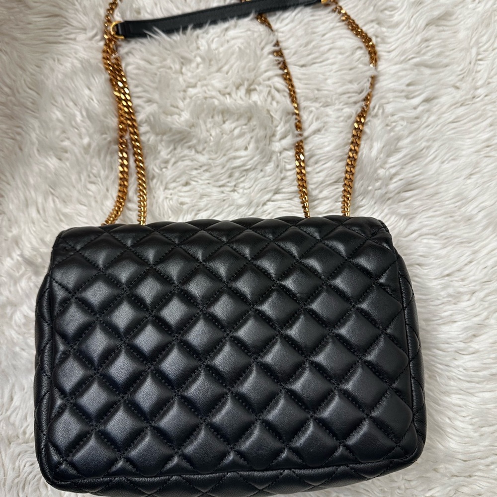 Versace Black Quilted Crossbody Bag with Gold Accents - Picture 5 of 17